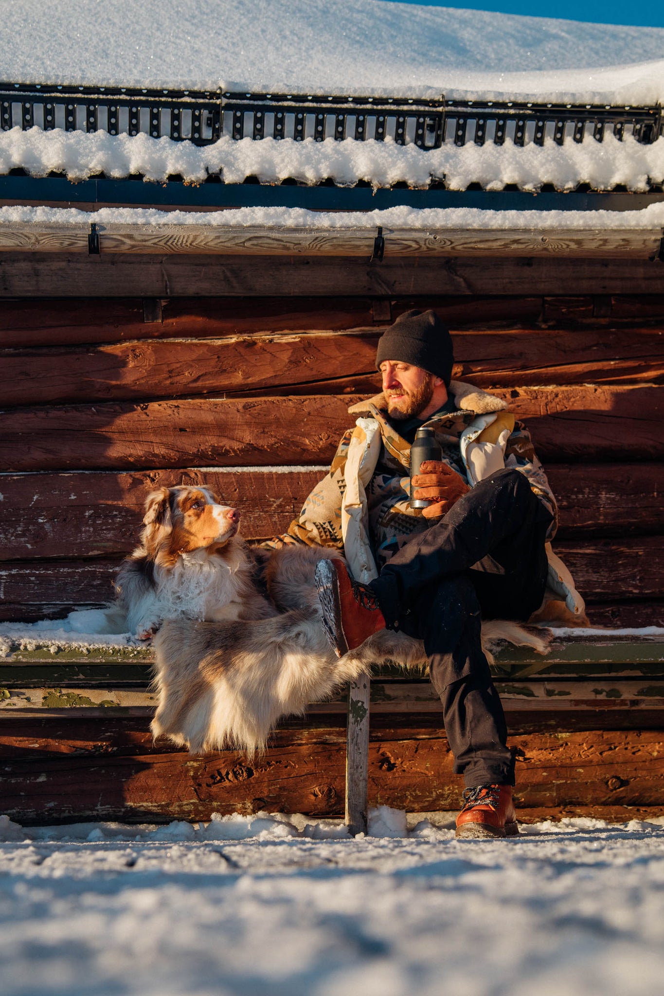 Scandinavian winter with RMFB, White down vest from Rocky Mountain Featherbed