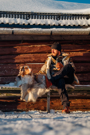 Scandinavian winter with RMFB, White down vest from Rocky Mountain Featherbed