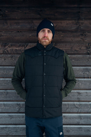 Dark blue primaloft vest from RMFB 